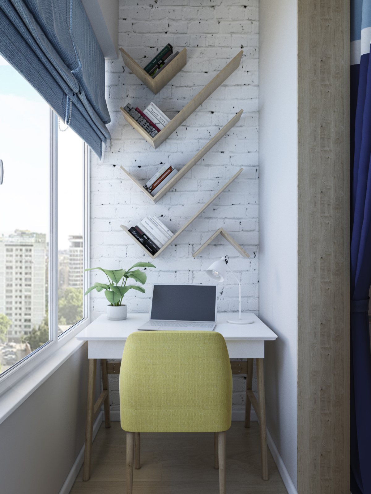 Рабочая зона на балконе