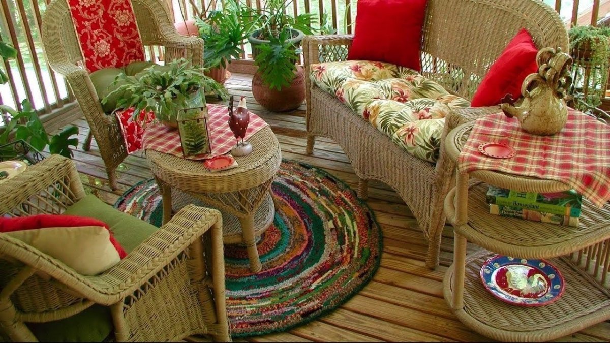 Лаунж зона на балконе 7кв метров