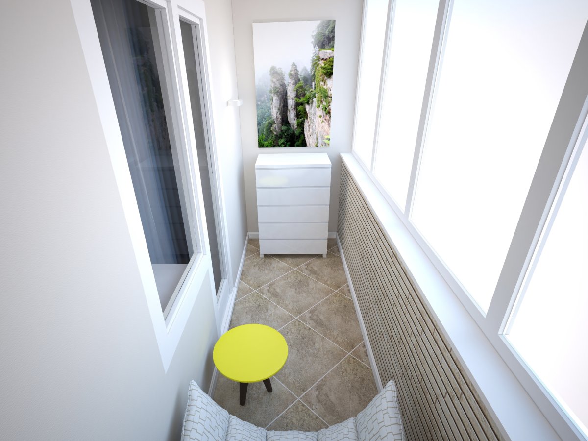 Декор открытого балкона