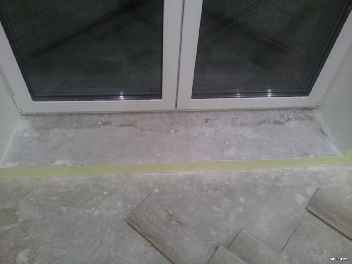 Балконный порожек из плитки