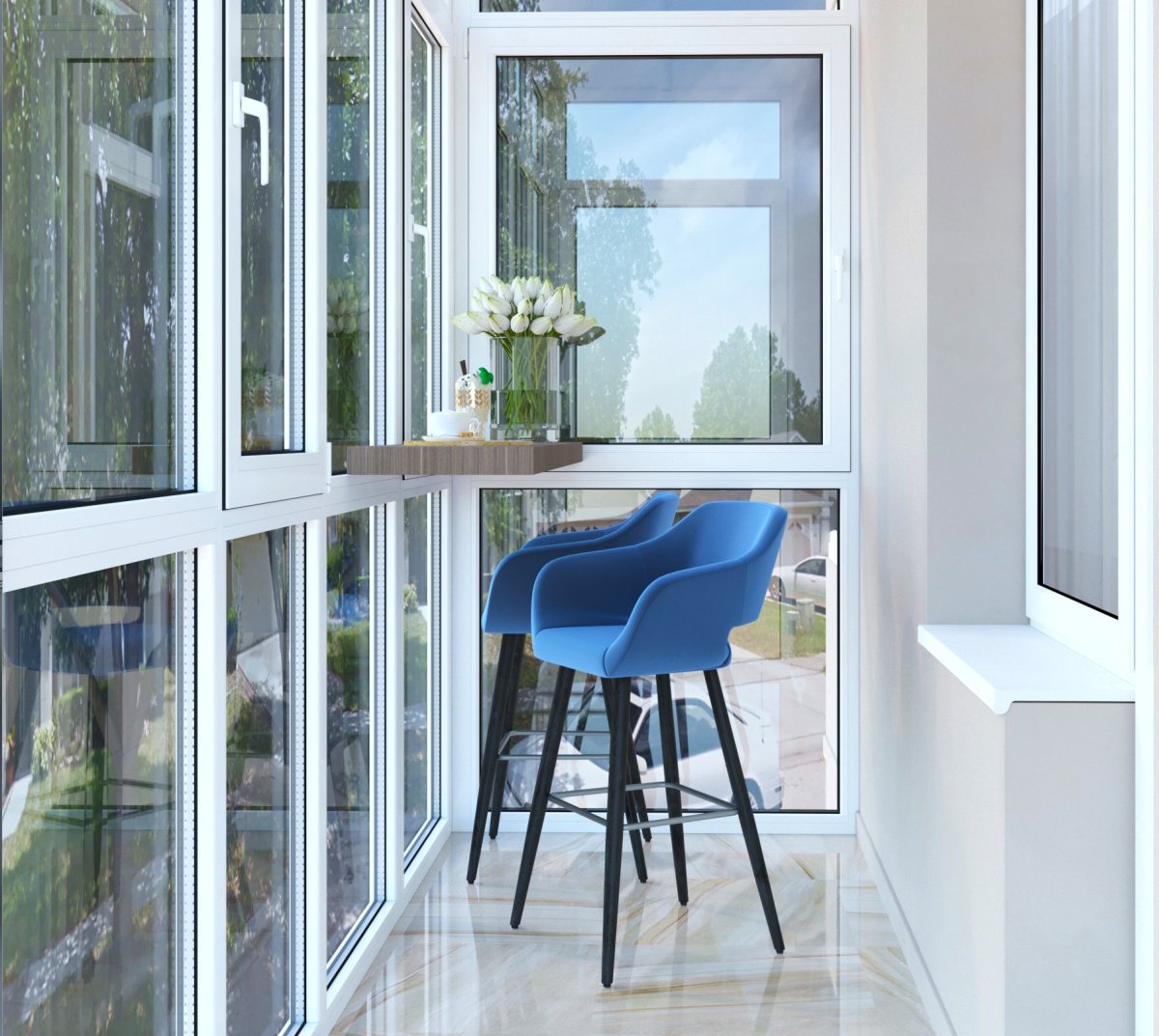 Лоджия в морском стиле