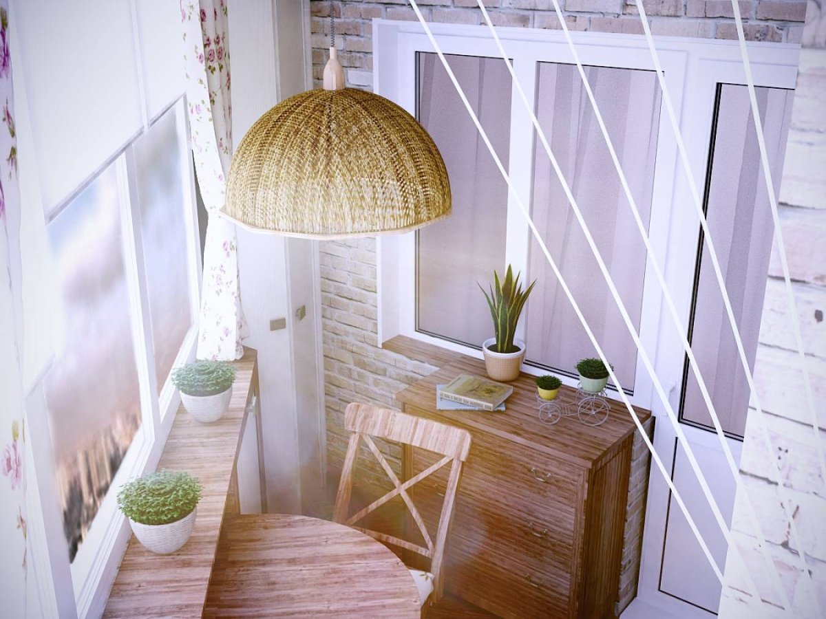 Декор стен на лоджии