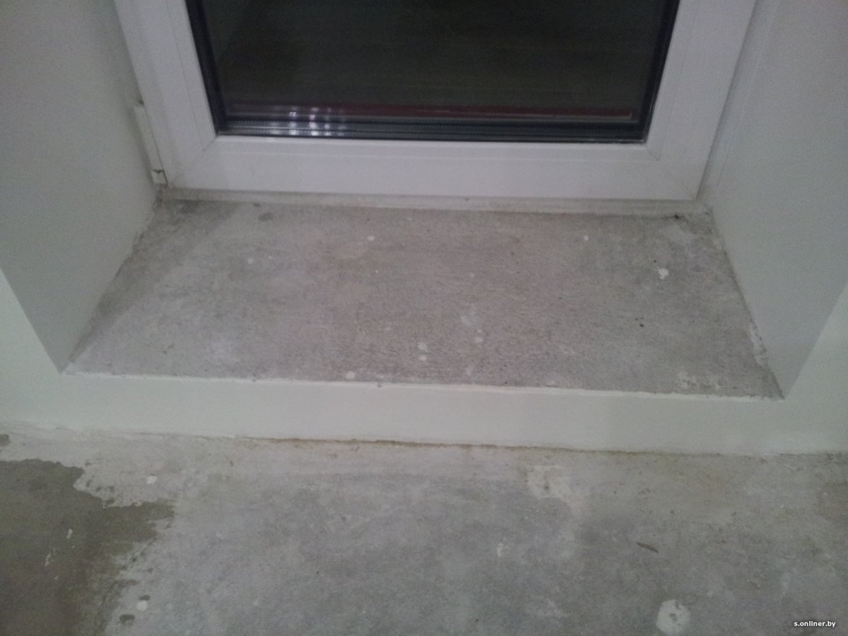 Порожек на балкон из плитки