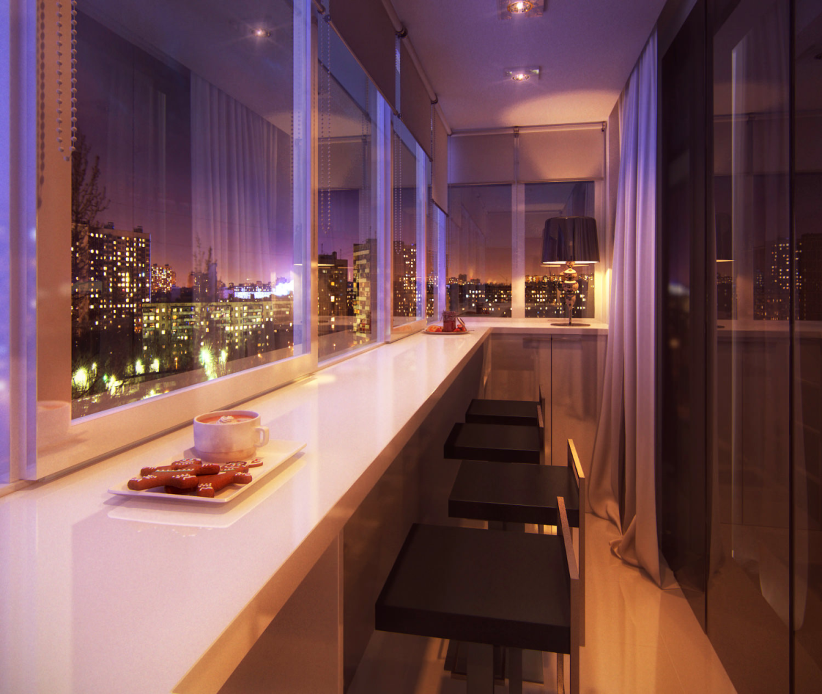 Подоконник ELEX – темный дуб