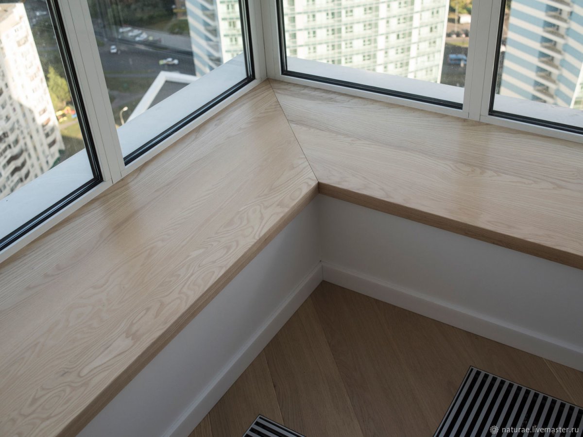 Подоконники из цельноламельного ясеня