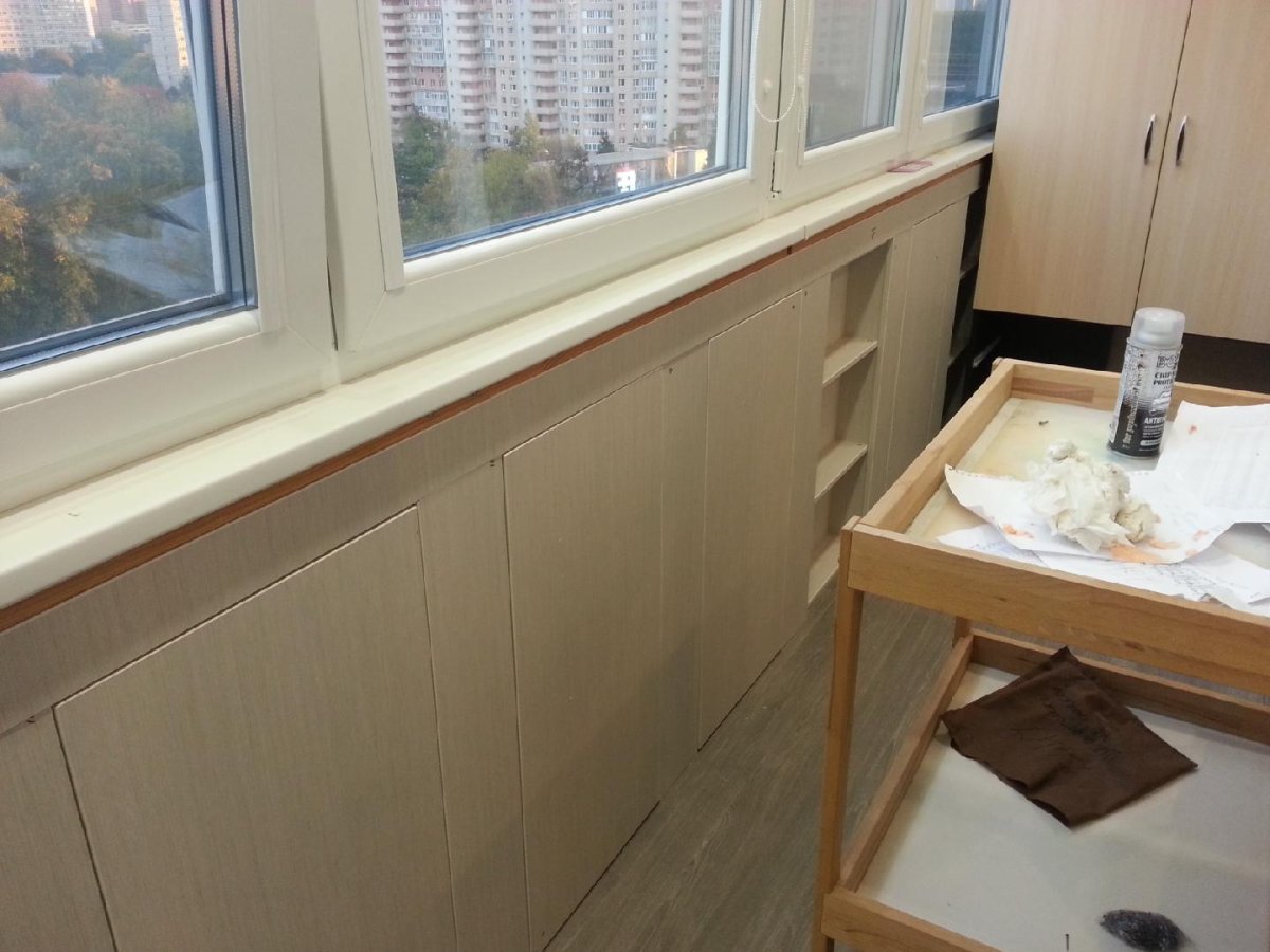 Отделка балкона без подоконника