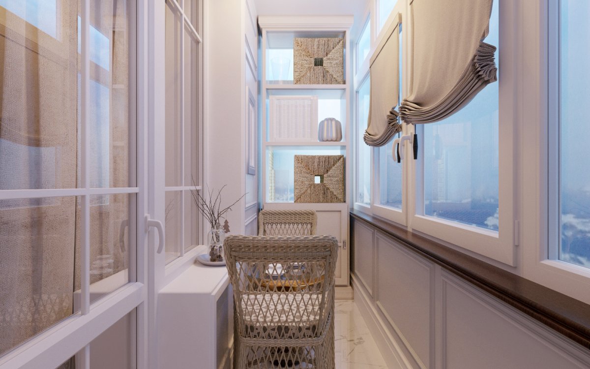 Высокие окна в интерьере