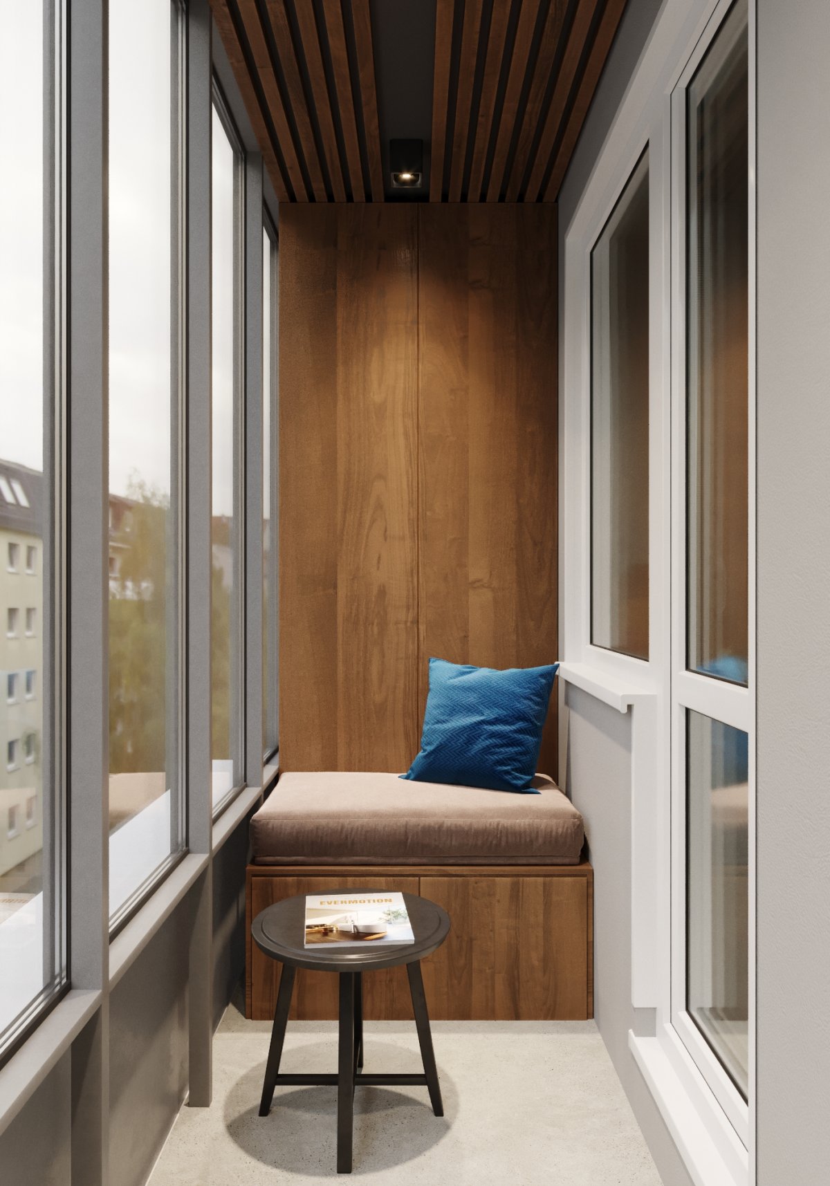 Диванчик на балкон с подушками