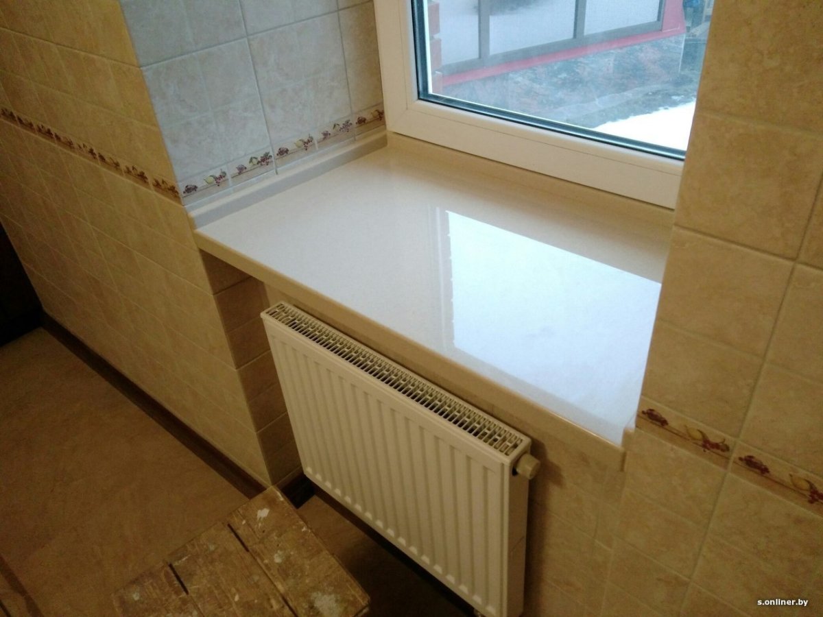 Подоконник из мозаики