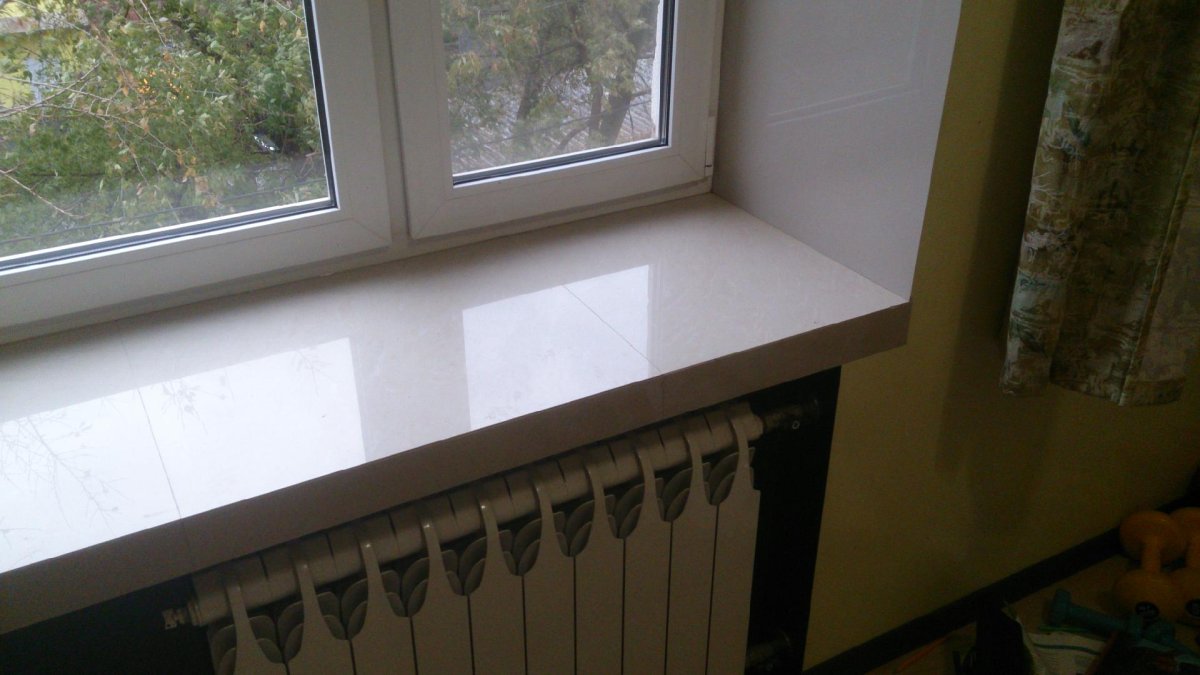 Подоконник из мозаики