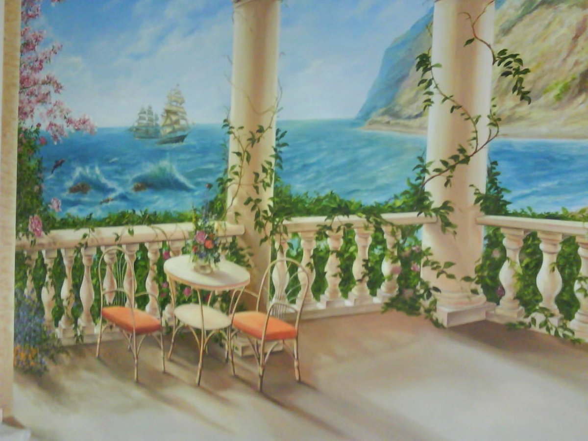 Фреска окно в Париж