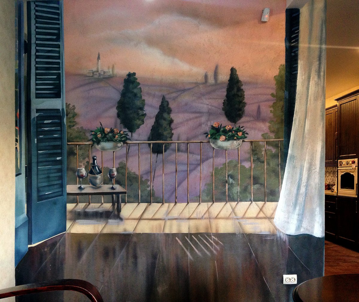 Разрисованный балкон