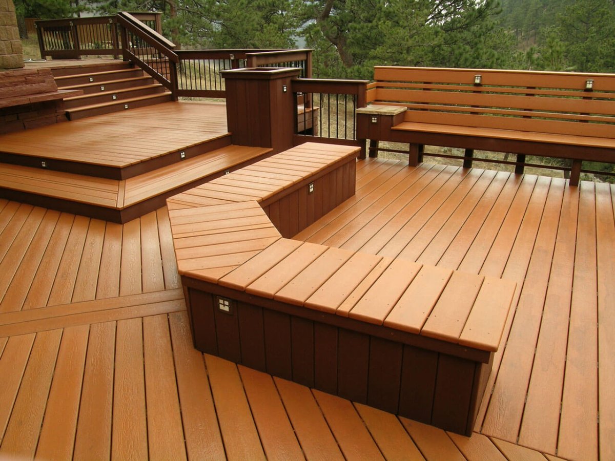 Открытая терраса в стиле Шале