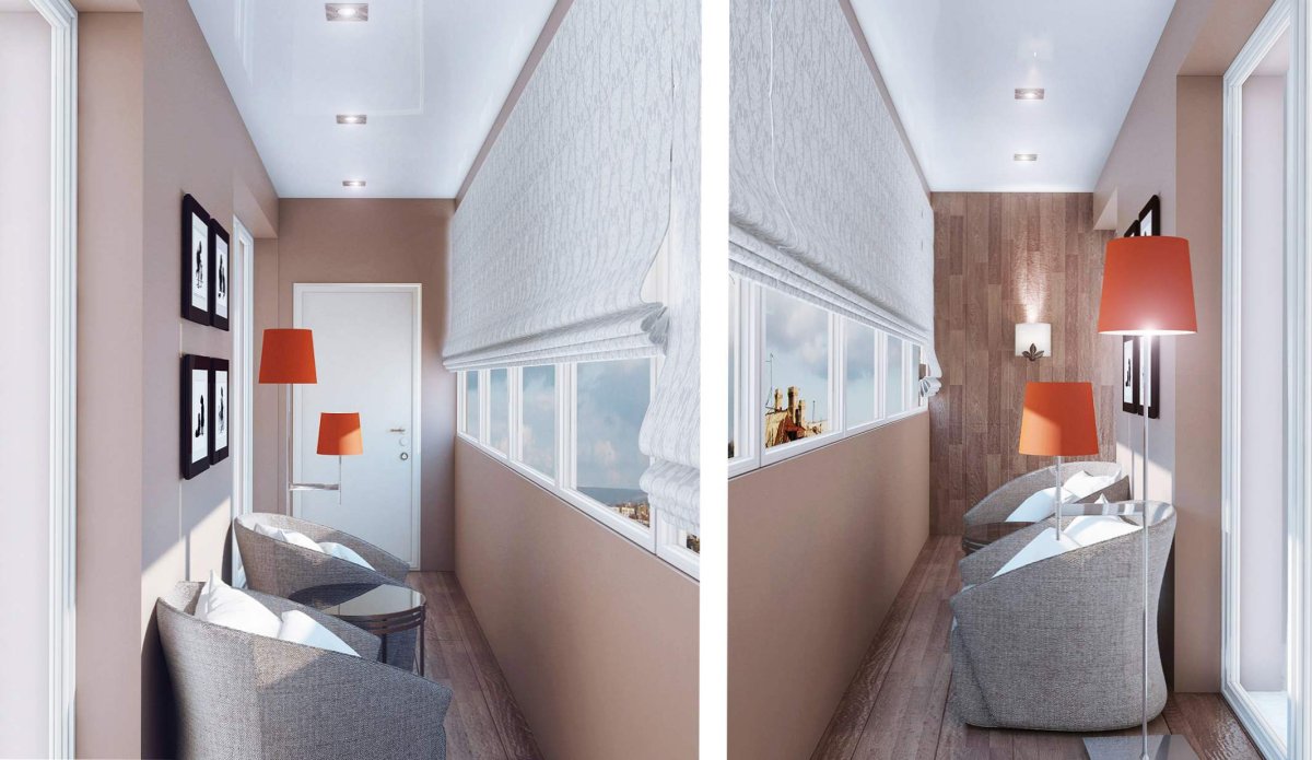 Квадратная лоджия 6 метров