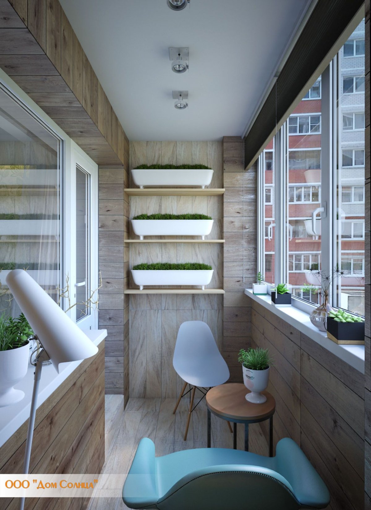 Интерьер лоджии 6 метров