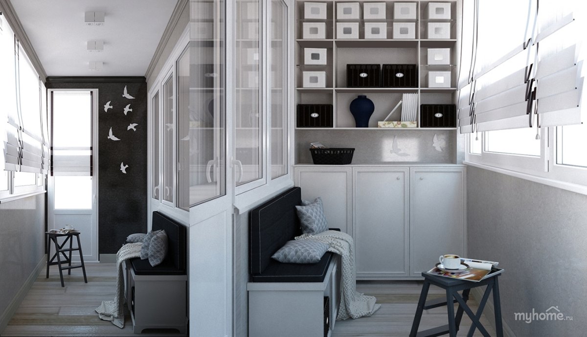 Шкаф на узкий балкон