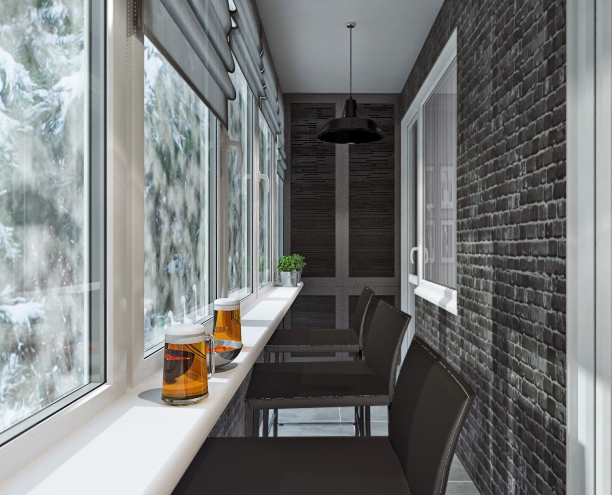 Отделка теплого балкона