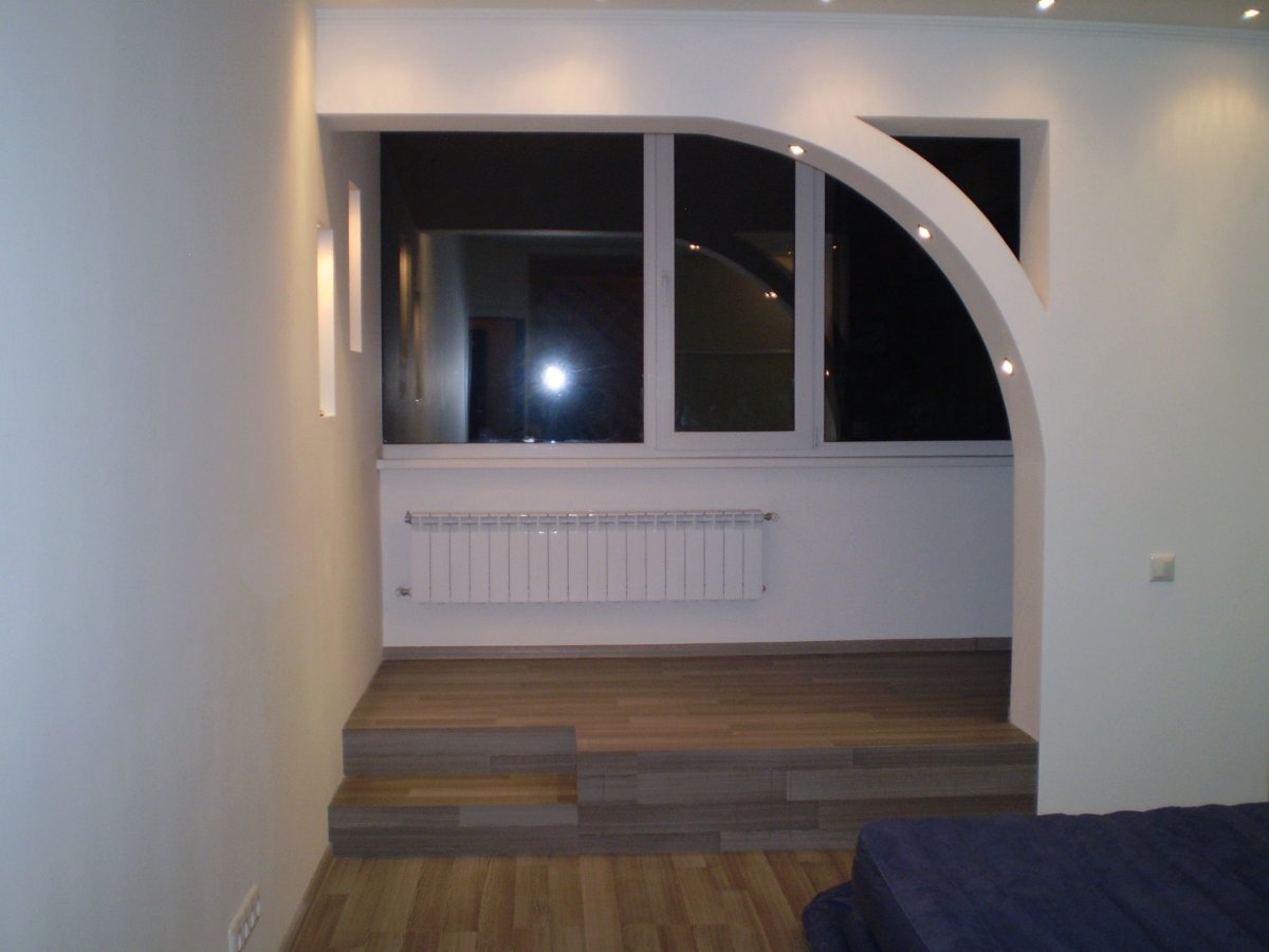 Объединение лоджии с кухней