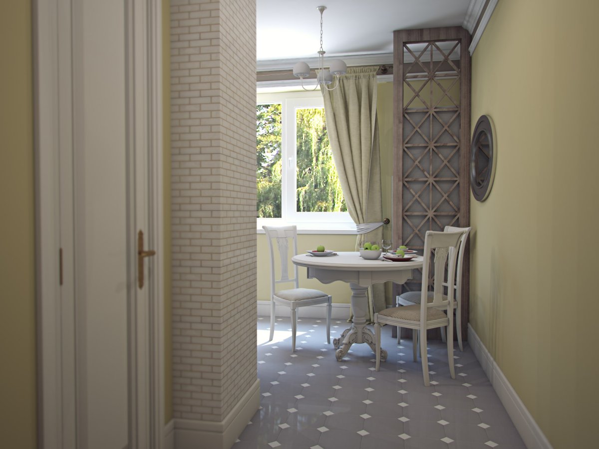 Объединение балкона с кухней