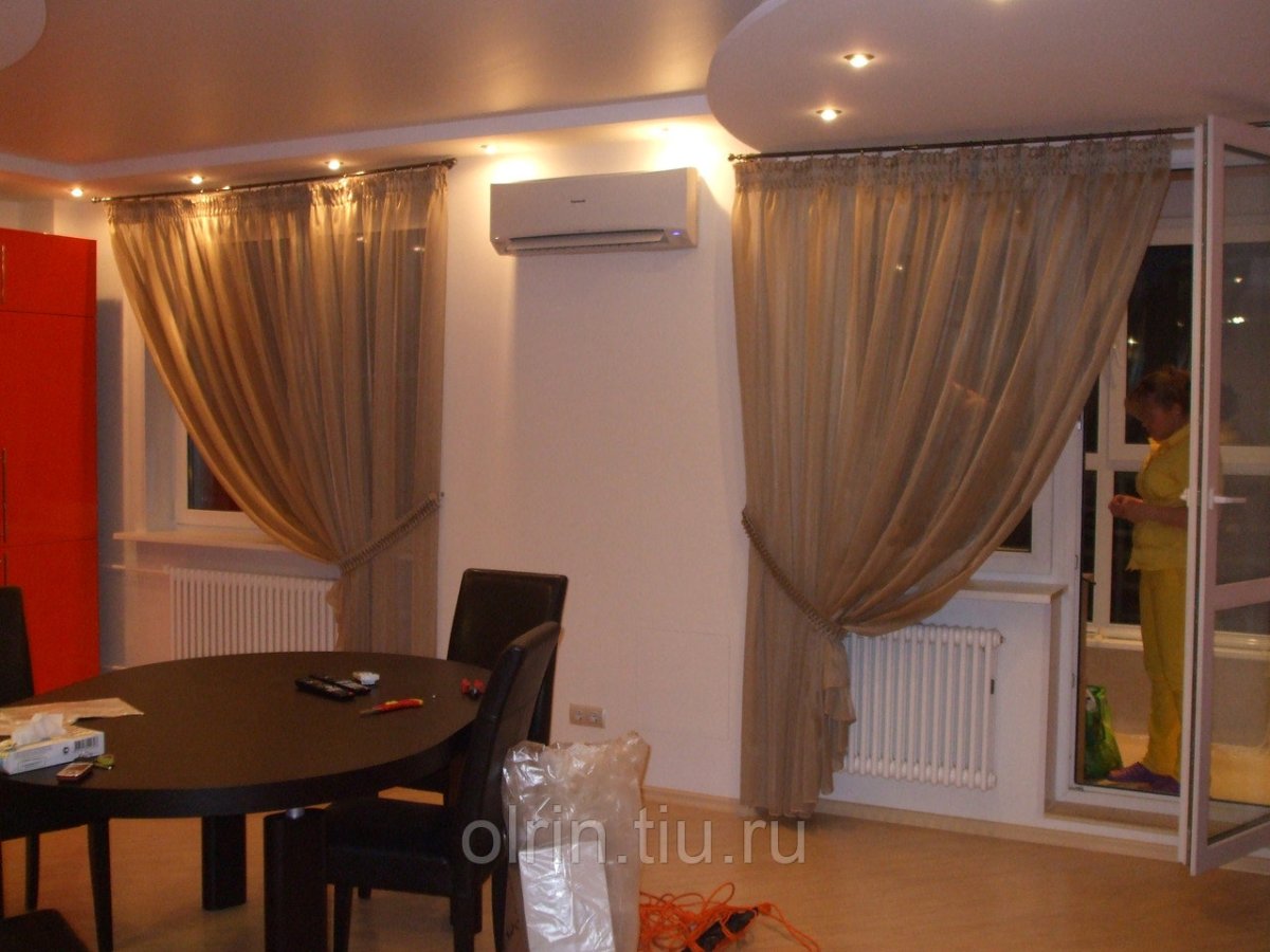 Шторы на панорамный балкон