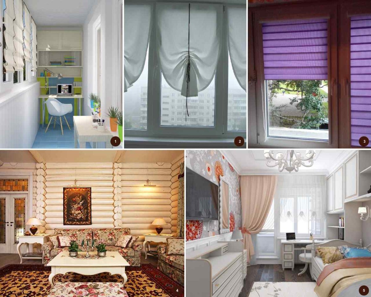 Декор окна шторами