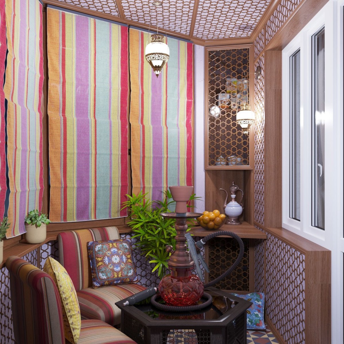 Балкон в марокканском стиле