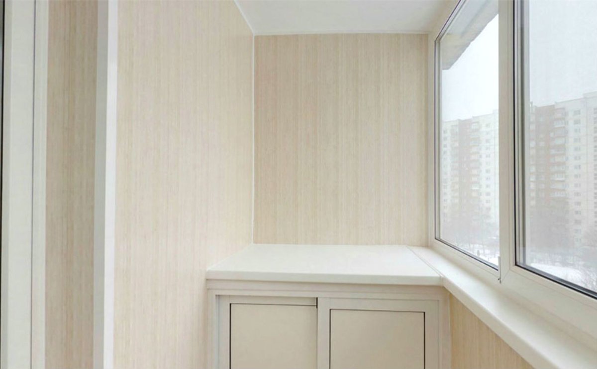 Отделка балкона панелями МДФ