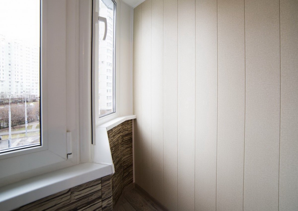 Балкон панелями МДФ дизайнерский