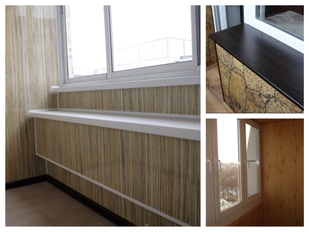 Отделка балкона панелями МДФ