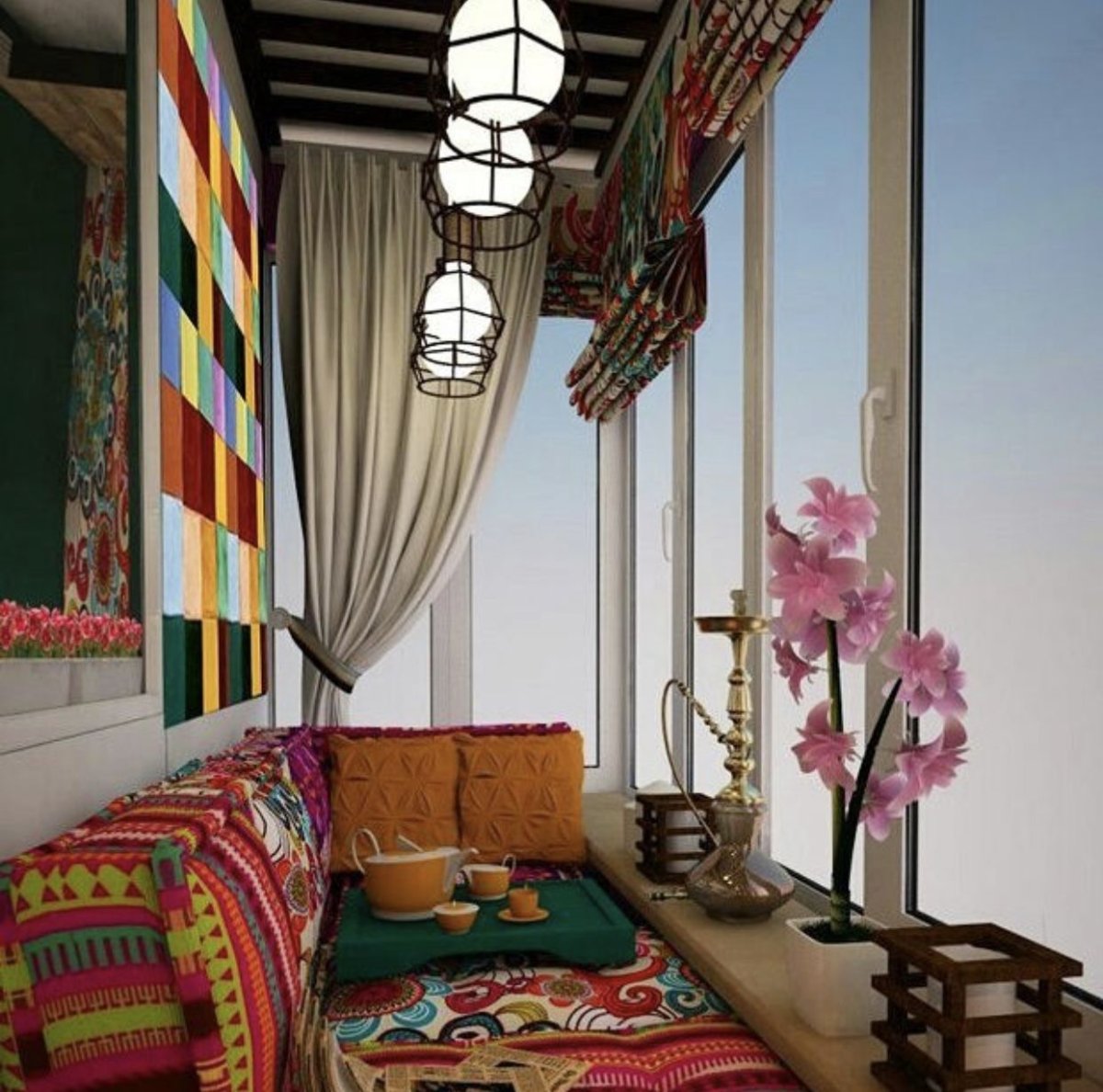 Лоджия в марокканском стиле