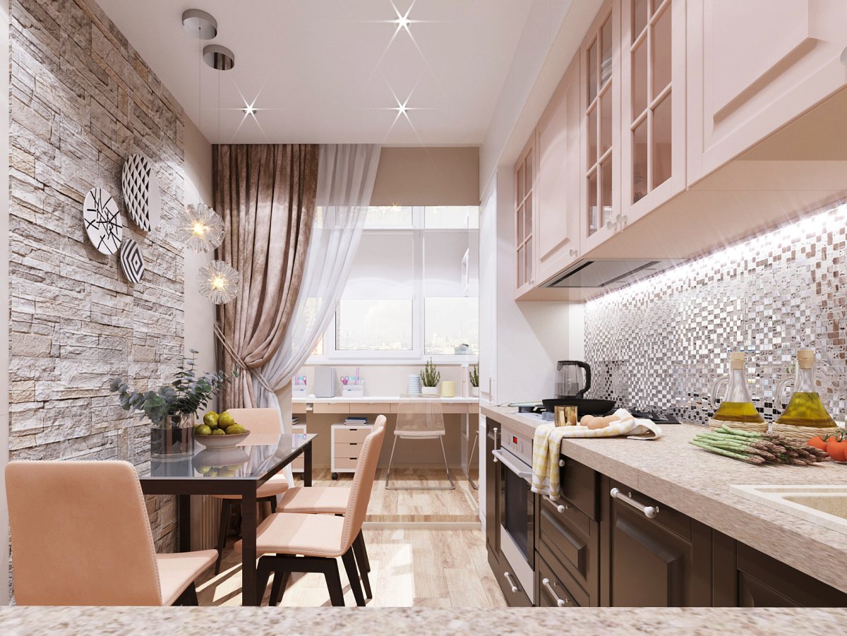 Узкая кухня