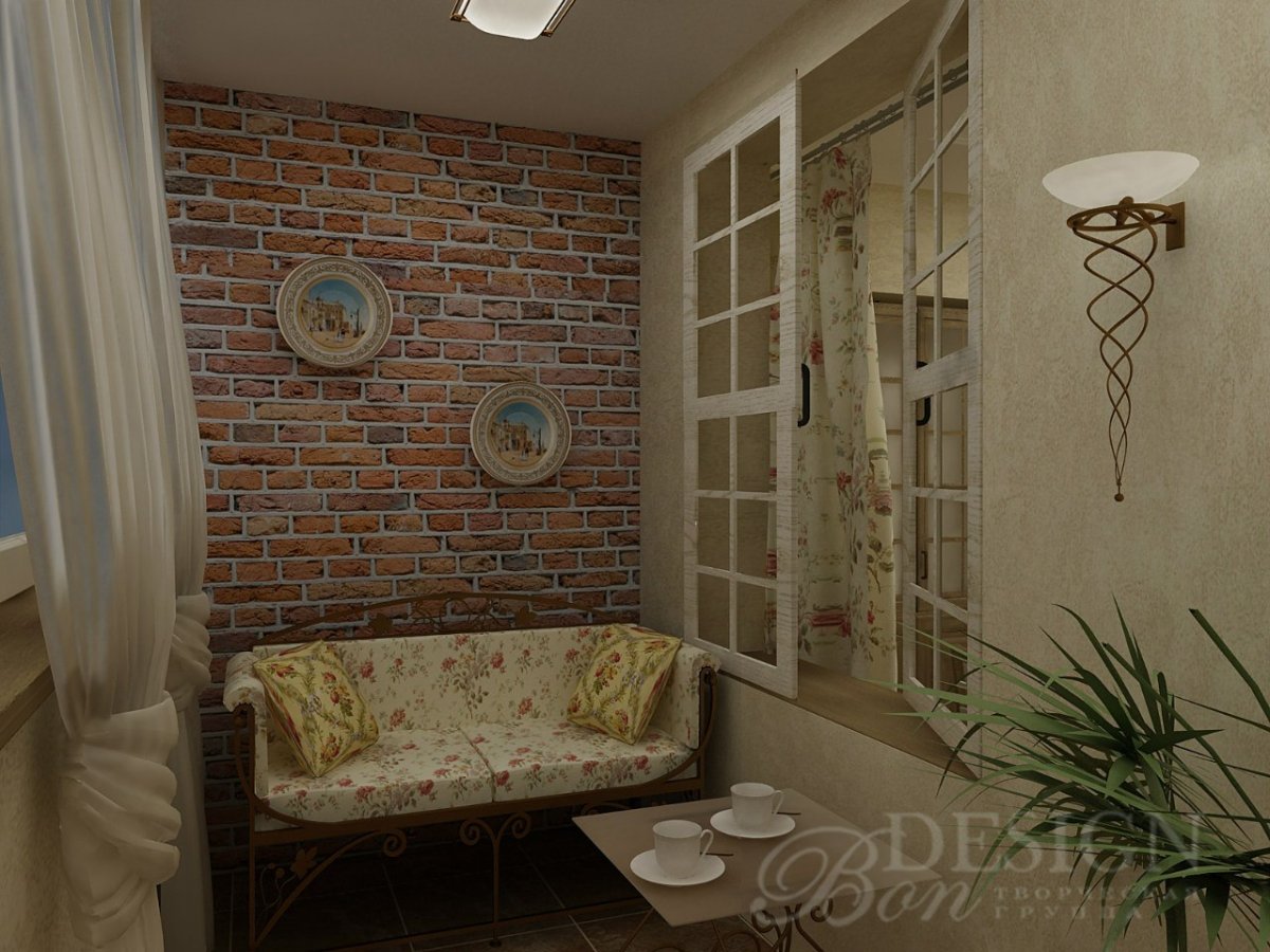 Лоджия в колониальном стиле