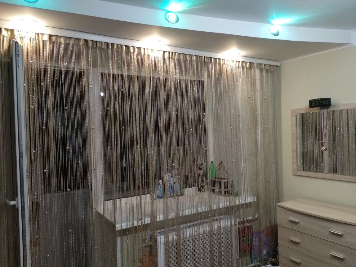 Шторы-лапша нитяные кисея Алтекс