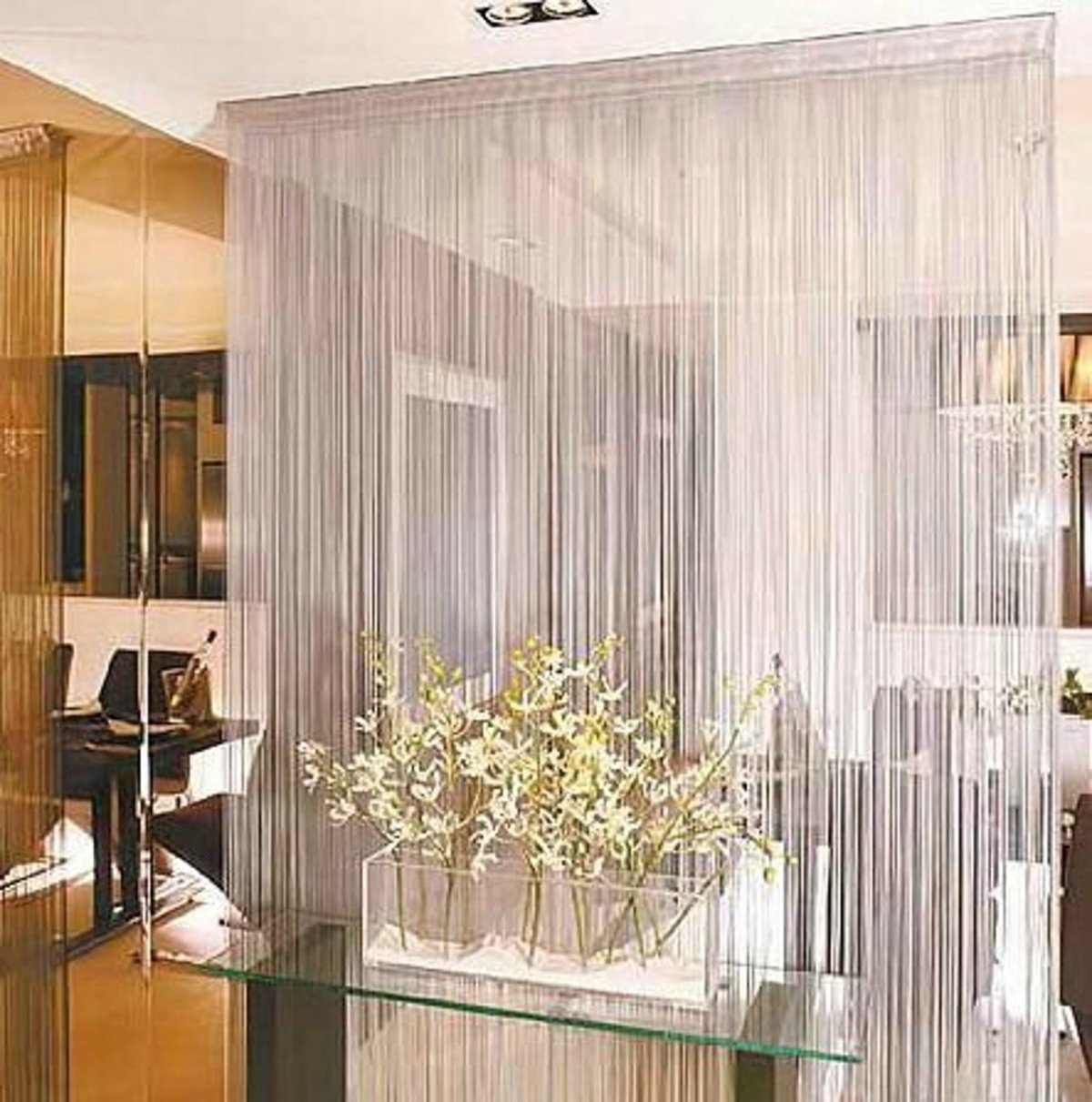 Штора нитяная Алтекс однотонная