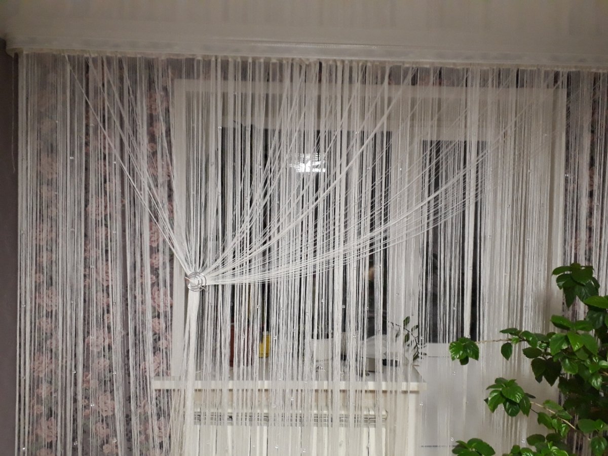 Manida / штора-лапша нитяная "кисея одноцветная" 3м