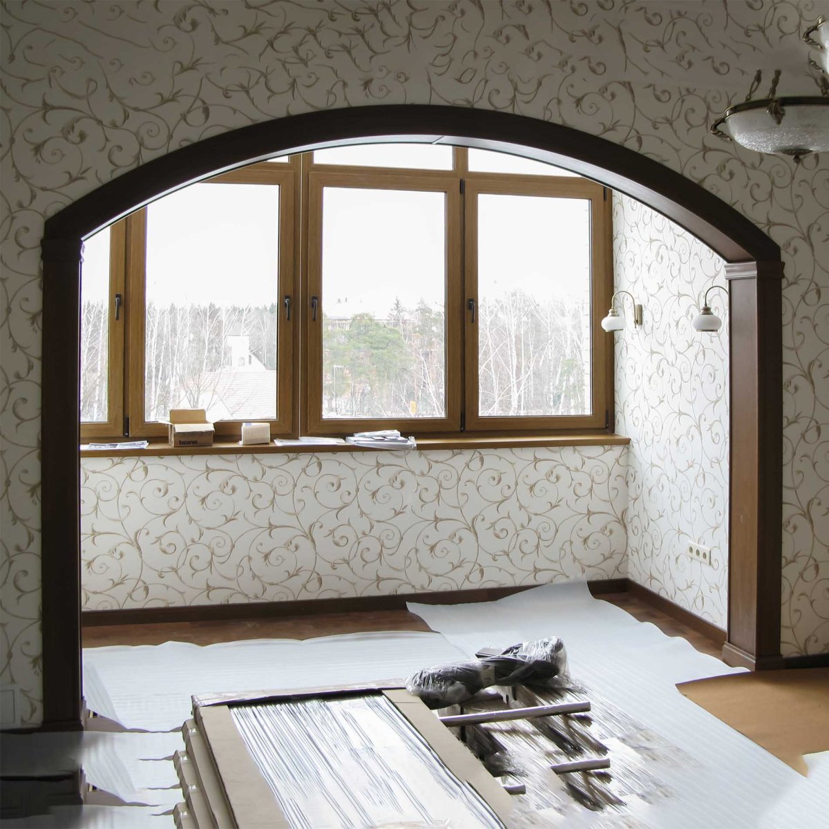 Арочный проем на балкон