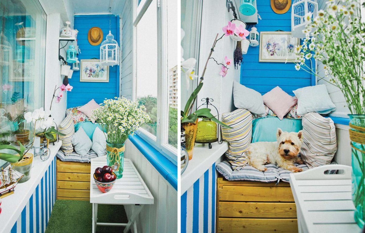 Синий балкон