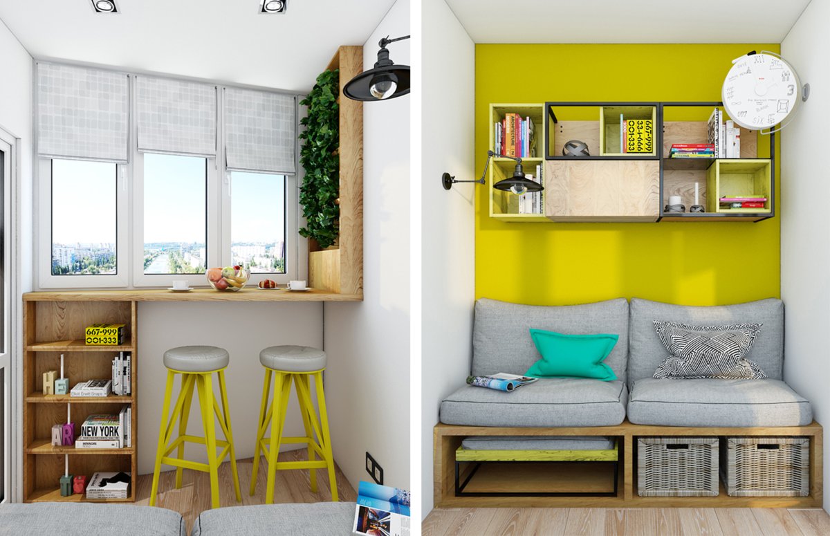 Интерьер лоджии 3 метра