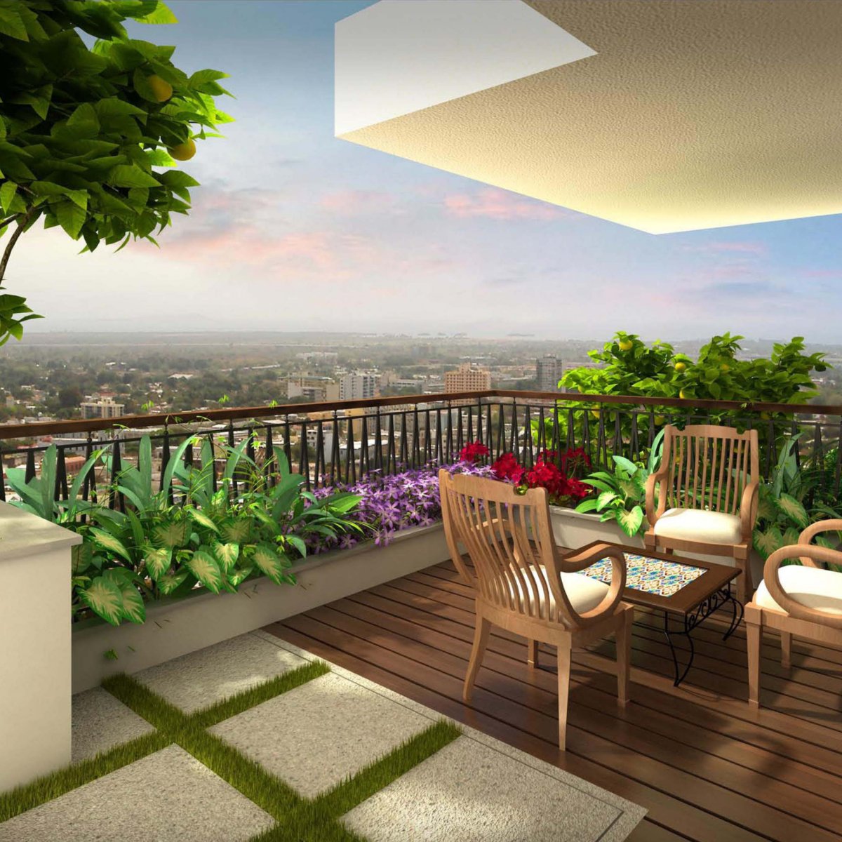 Красивый вид с балкона