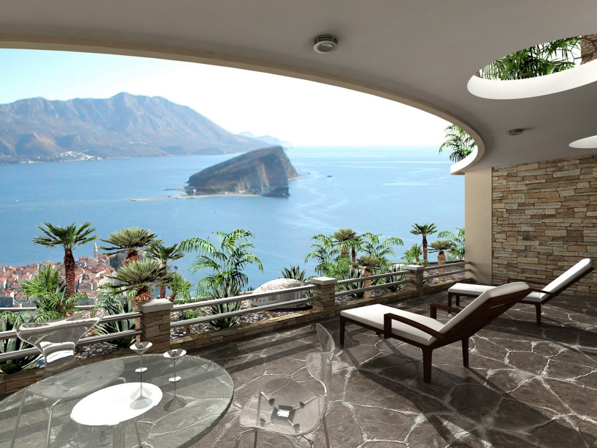 Вид на море с балкона