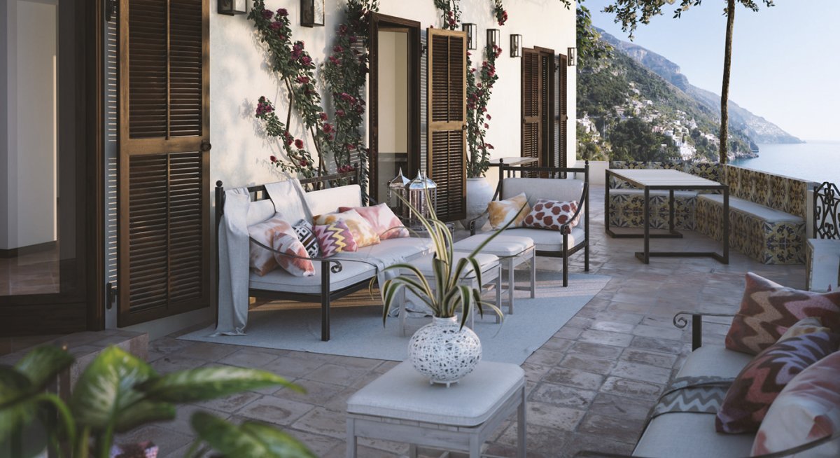 Интерьер веранды в итальянском стиле