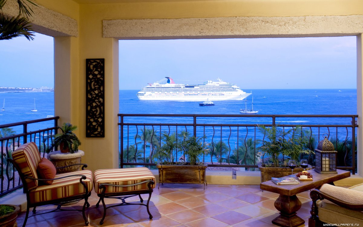 Вид на океан с террасы