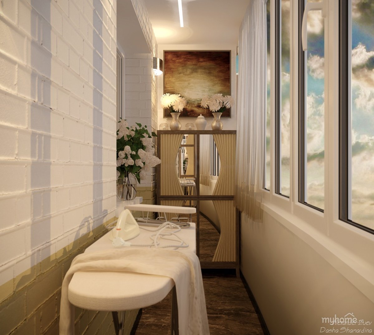 Балкон внутри