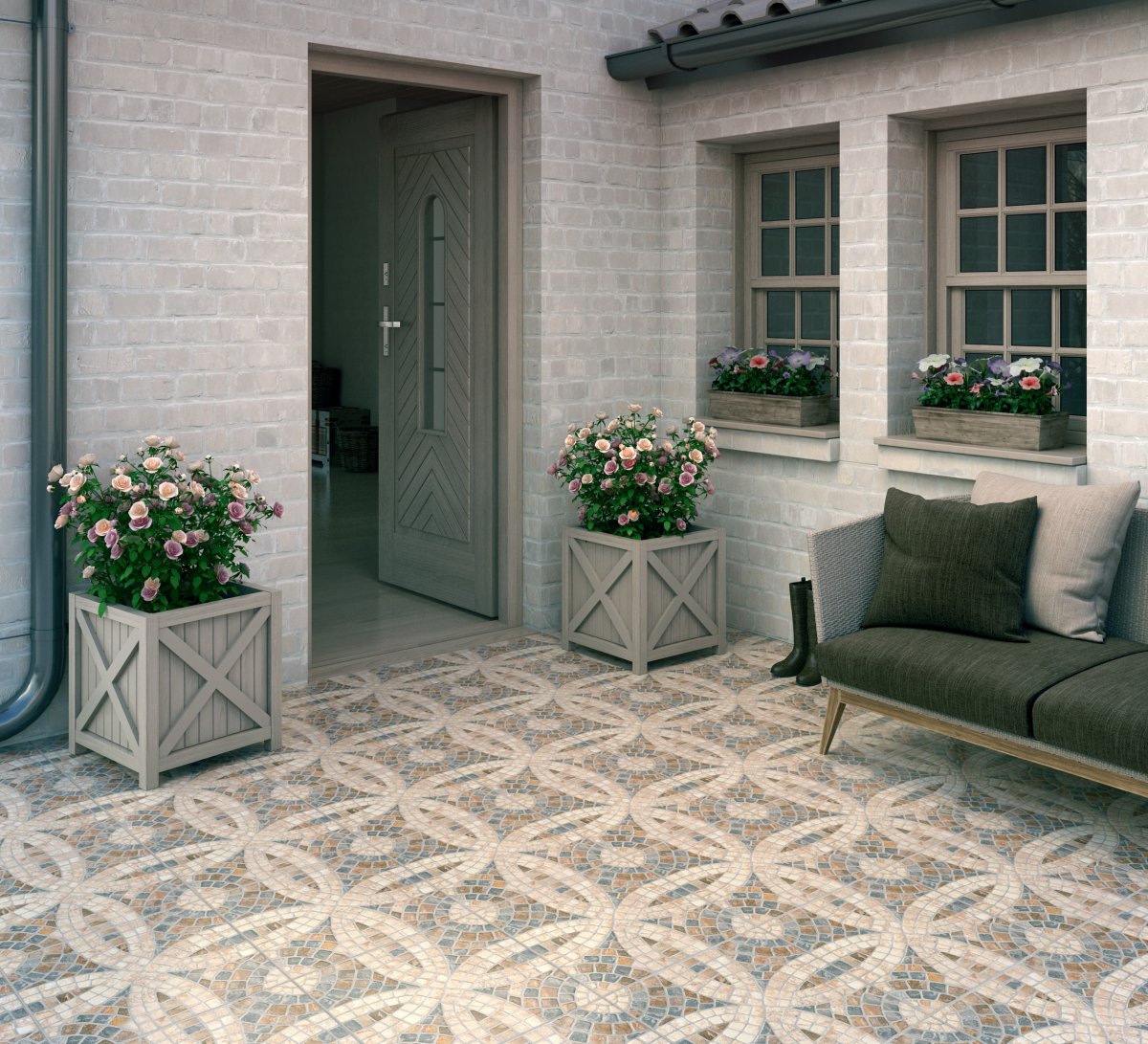 Керамический гранит Cersanit Exterio 32.6х32.6 серый, ee4p092