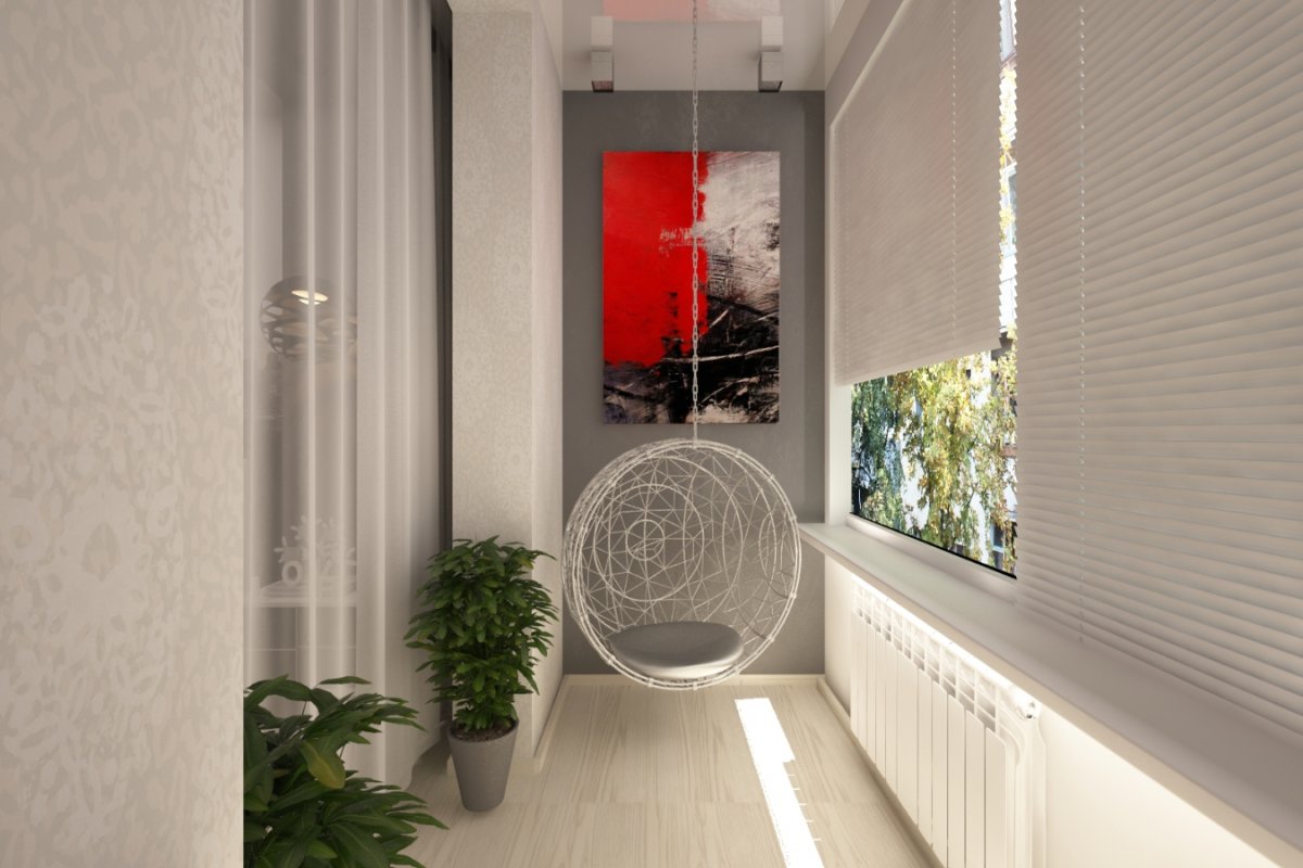 Лоджия в стиле Хай тек