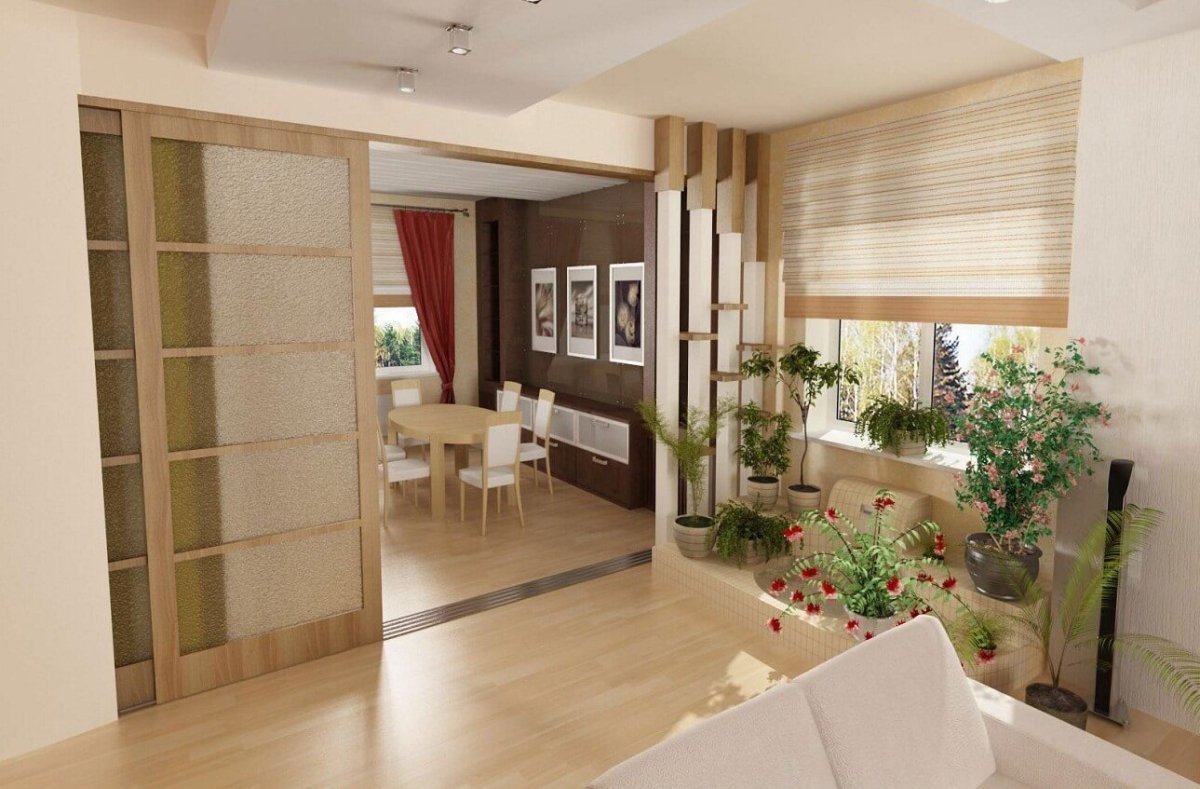 Интересный интерьер комнаты