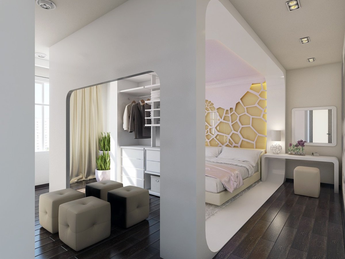 Зонирование небольшой комнаты