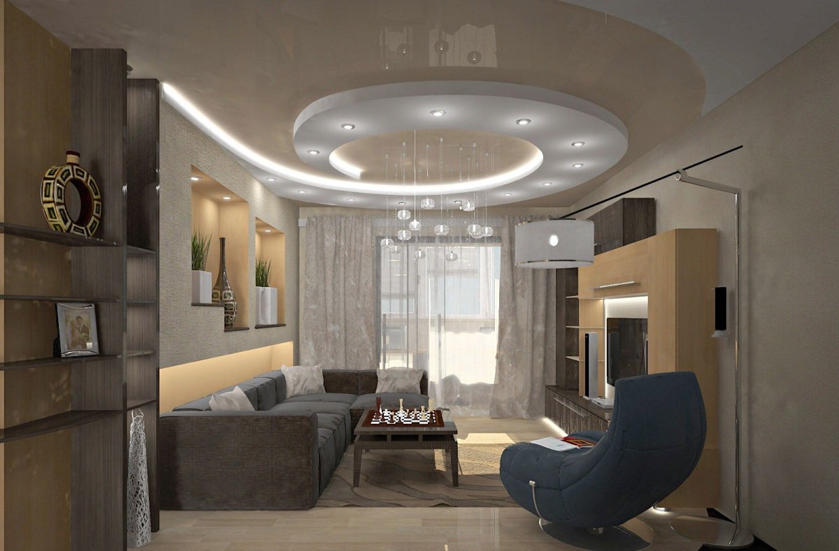 Гостиные совмещенные с балконом