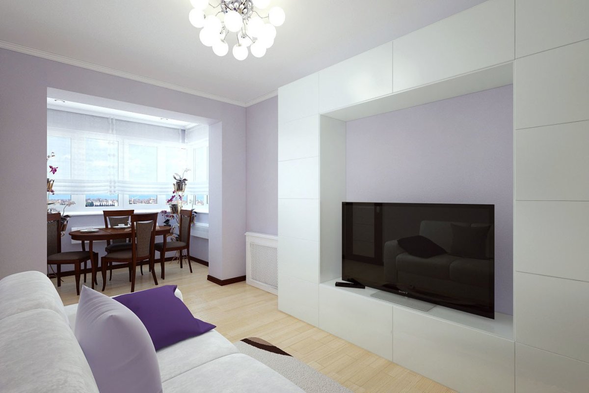 Гостиная с балконом