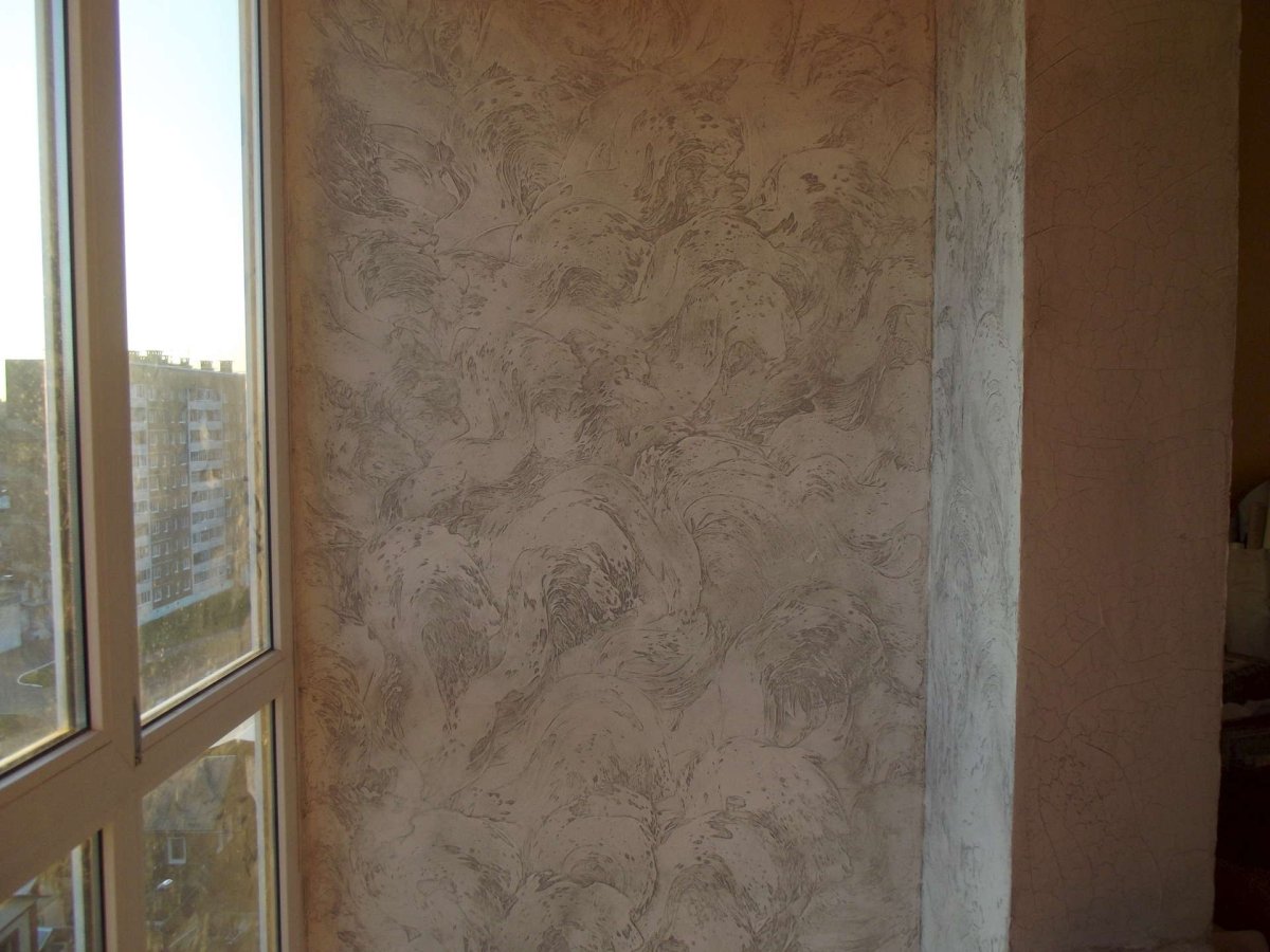 Декоративный камень на балконе